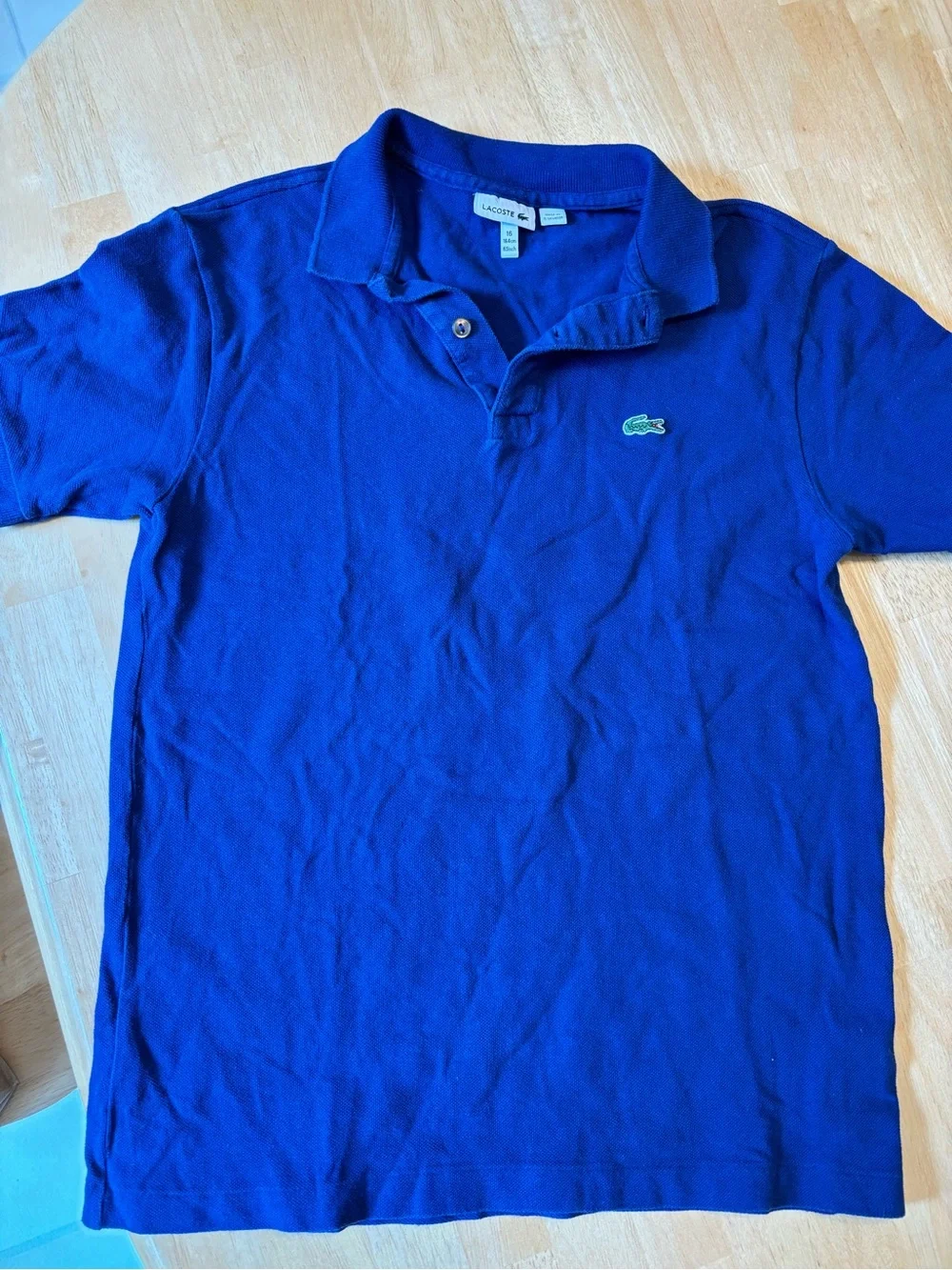 Lacoste Boys s16 Royal Blue Short Sleeve Polo